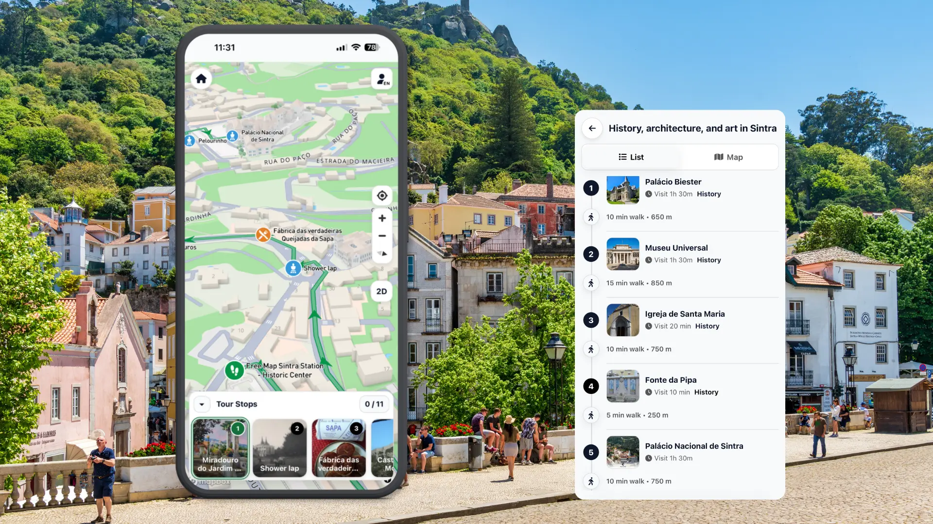 Placeholder for a connected city or destination visitor journey.